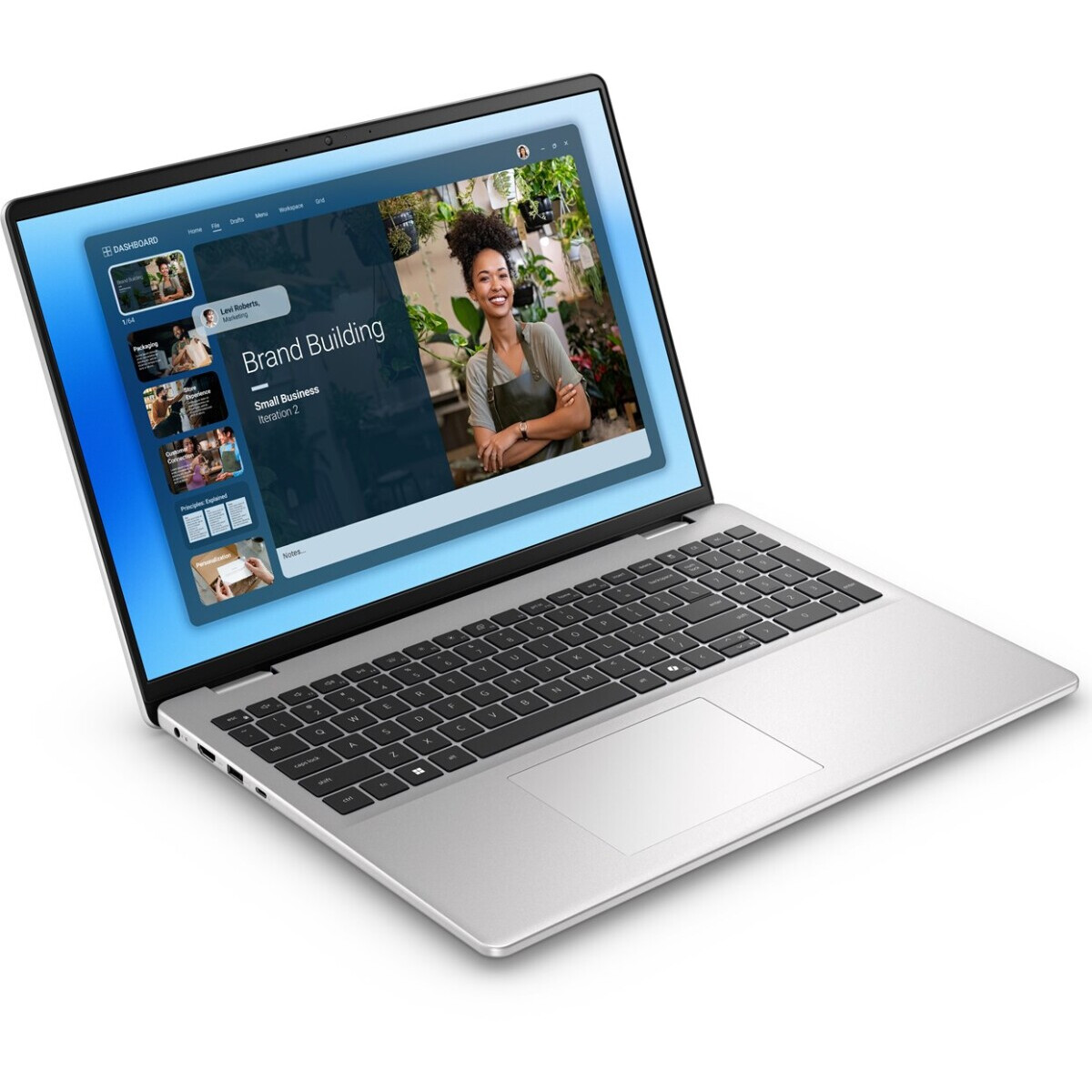 Portatīvais dators DELL DC16251 Intel Core 7 150U 16" 16GB 512GB Silver (DC16251_RPLU-R_001) - foto 2