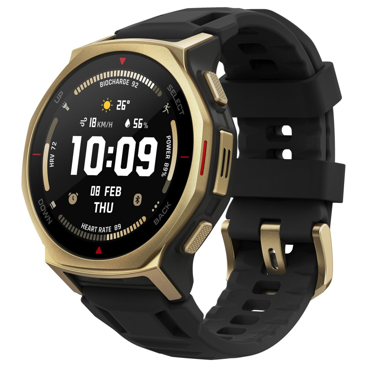 Viedpulkstenis Amazfit T-Rex 3 Pro 44mm Gold Black (W2548GL1N) - foto 2