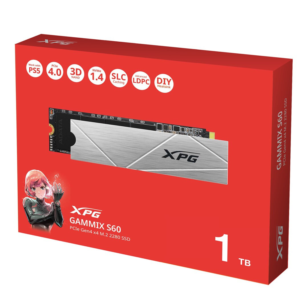 SSD XPG GAMMIX S60 1 TB M.2 Silver (AGAMMIXS60-1T-CS) - foto 3
