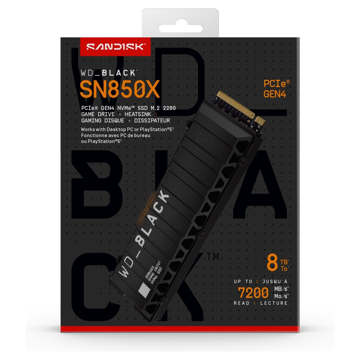 SSD SanDisk WD_Black SN850X 8TB Black (WDS800T2XHE-00CDD0) - foto 4