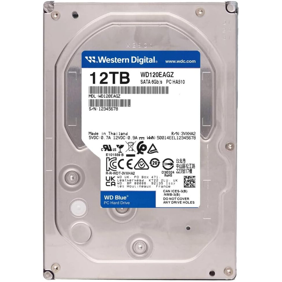 Cietais disks WD Blue 12TB (WD120EAGZ) - foto 2
