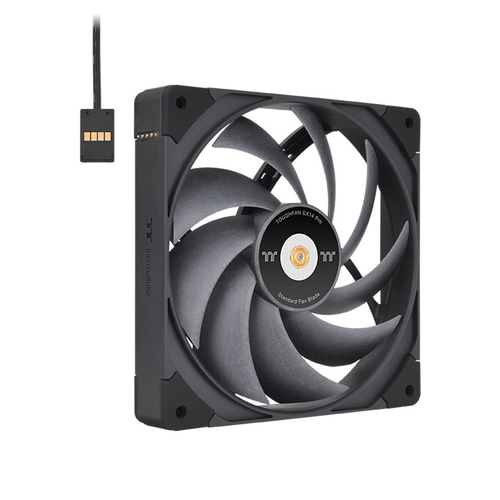 Korpusa dzesētājs Thermaltake TOUGHFAN EX14 Pro High Static Pressure Swappable 3-Fan Pack Black (CL-F172-PL14BL-A) - foto 4