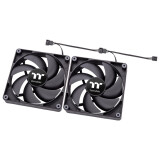 Korpusa dzesētājs Thermaltake CT140 2-Fan Pack Black (CL-F148-PL14BL-A)