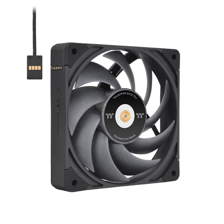 Korpusa dzesētājs Thermaltake TOUGHFAN EX12 Pro High Static Pressure Swappable 3-Fan Pack Black (CL-F171-PL12BL-A) - foto 4