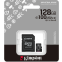 Atmiņas karte Kingston Industrial Temperature Gen2 R100 microSDXC 128GB Kit Black (SDCIT2/128GB)