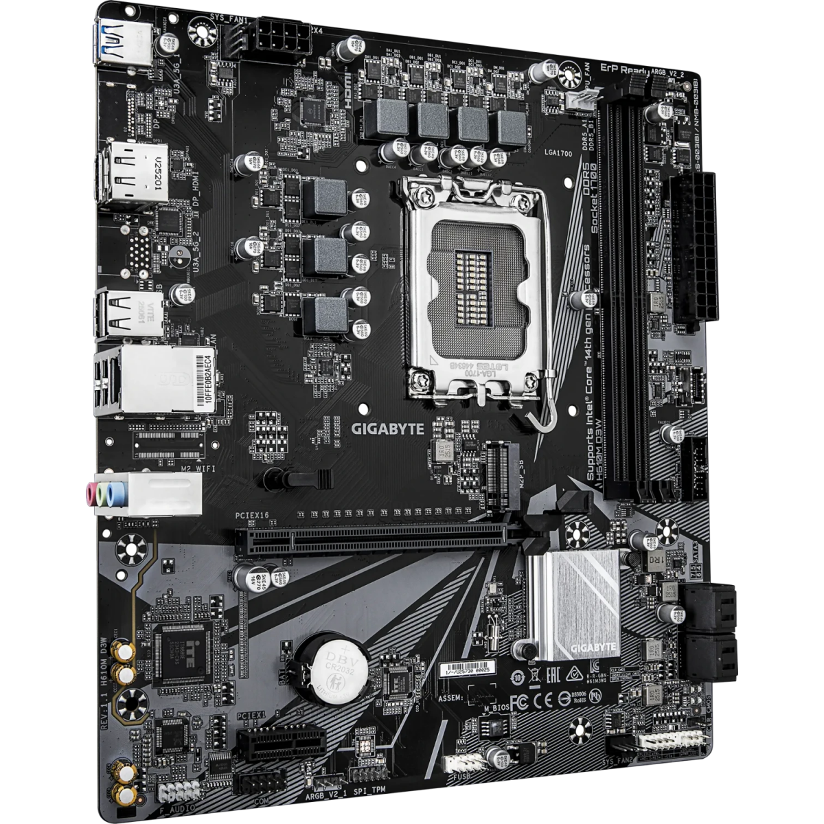 Pamatplate Gigabyte H610 H610M D3W Black