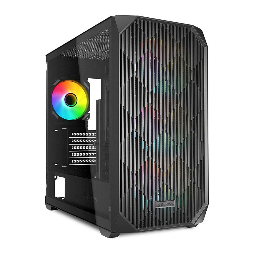 Datoru korpuss Sharkoon MK3 RGB Micro Tower Black - 4044951041749 - foto 2