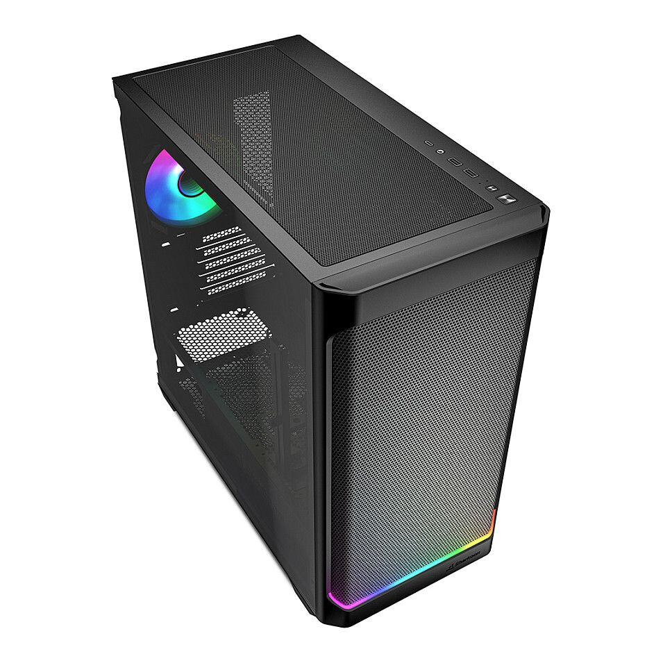Datoru korpuss Sharkoon MK4W RGB Micro Tower Black - 4044951041763 - foto 8