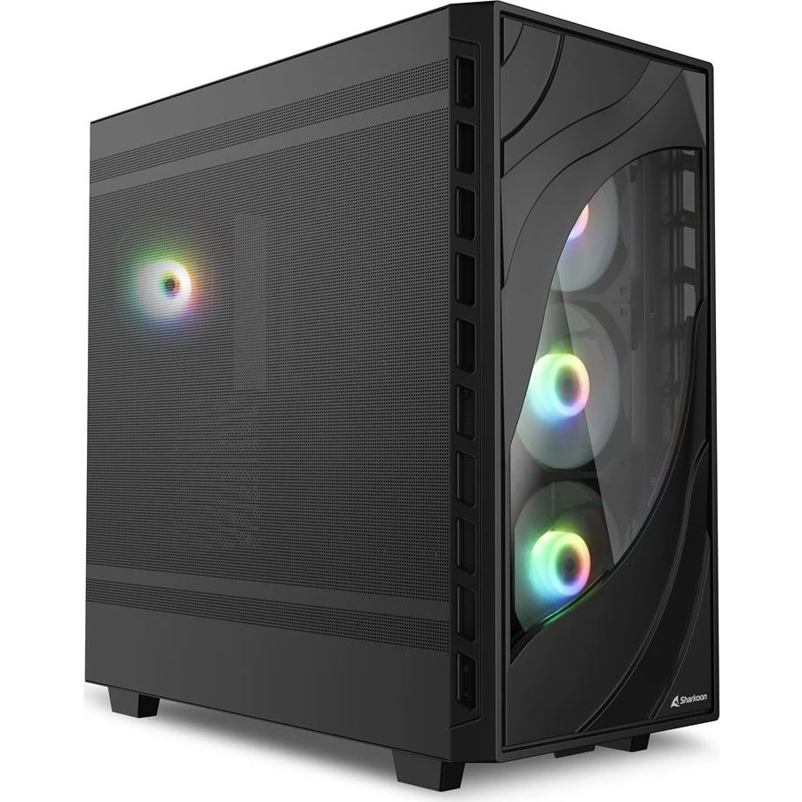Datoru korpuss Sharkoon Rebel C80M RGB Midi Tower Black - 4044951041145