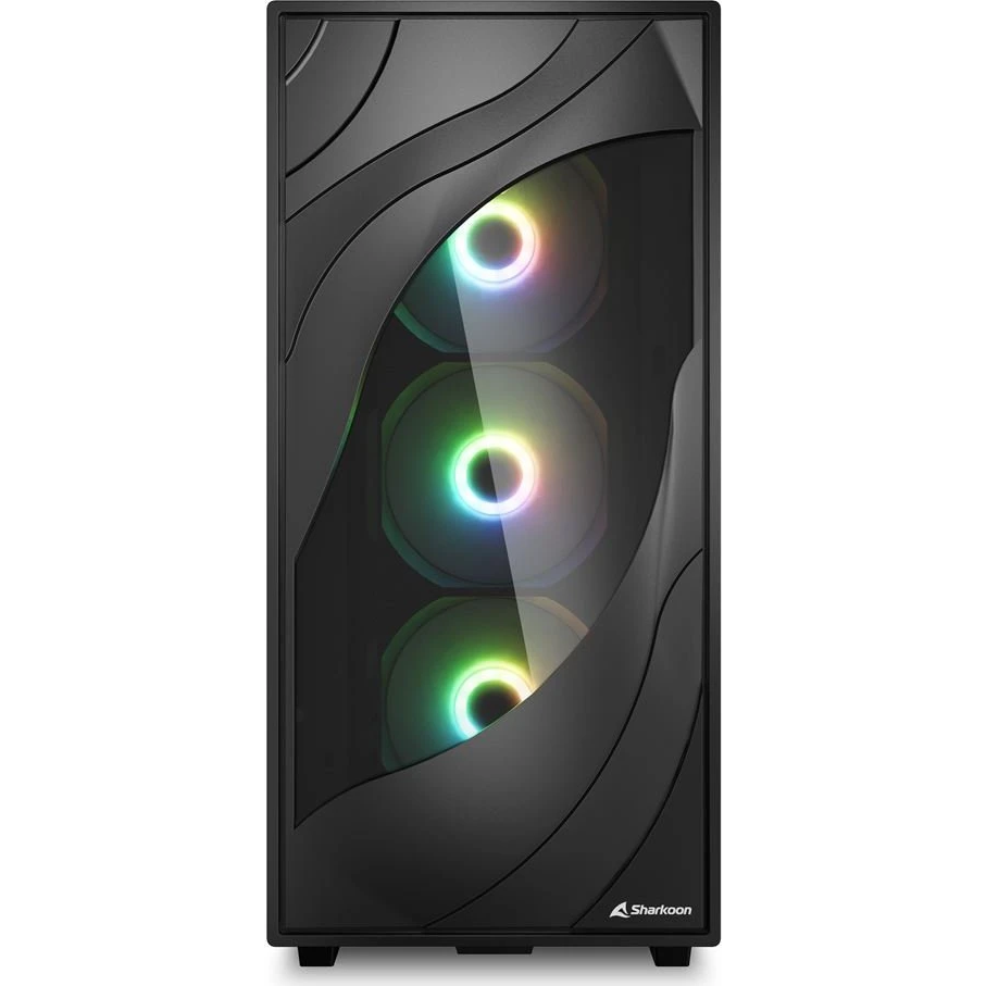 Datoru korpuss Sharkoon Rebel C80M RGB Midi Tower Black - 4044951041145 - foto 4