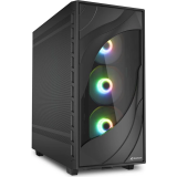 Datoru korpuss Sharkoon Rebel C80M RGB Midi Tower Black (4044951041145)