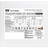 Barošanas bloks Thermaltake ToughPower GT Snow 1000W White (PS-TPT-1000FNFAGE-W)