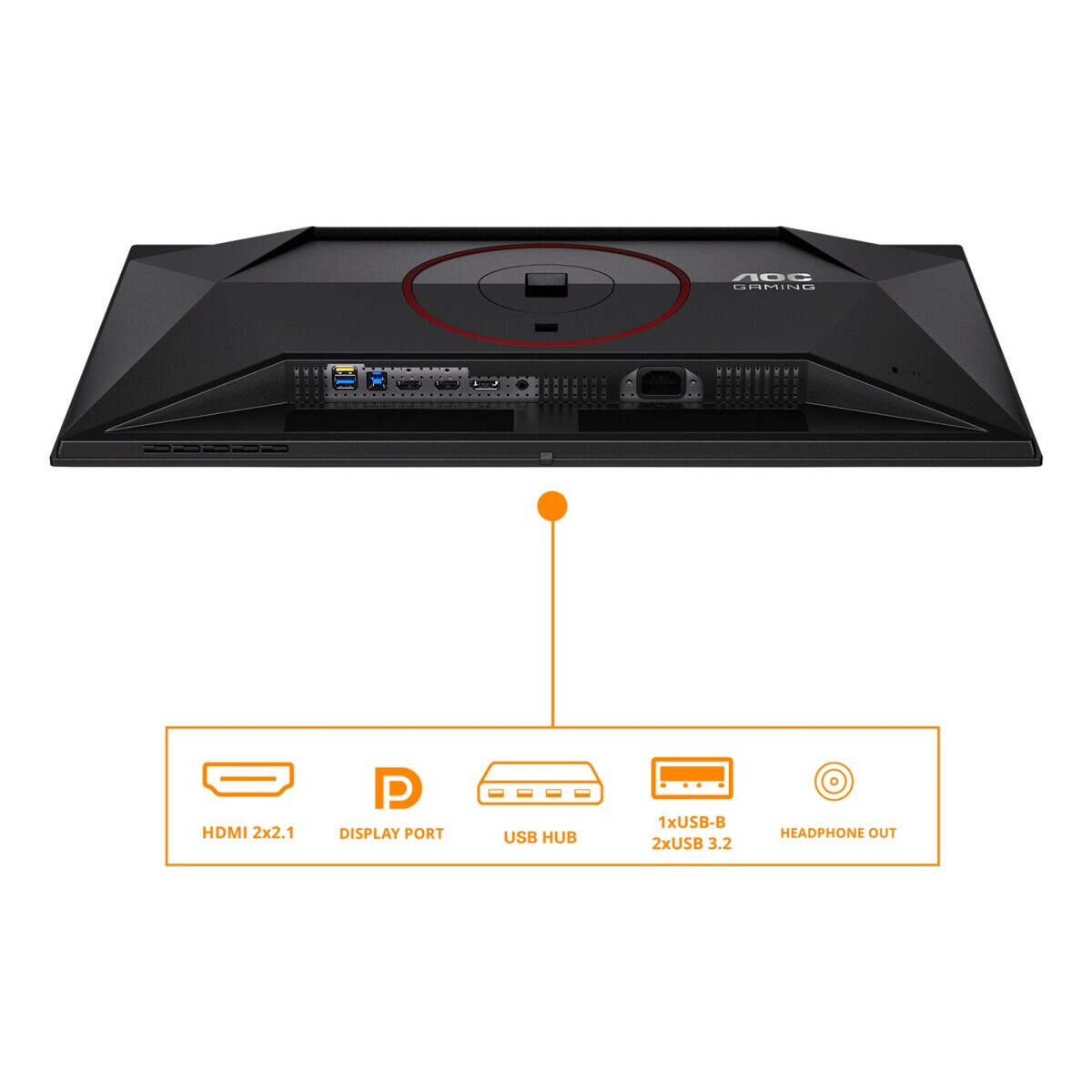 Monitors AOC G4 26.5" Black and Red Q27G4SDR - foto 3