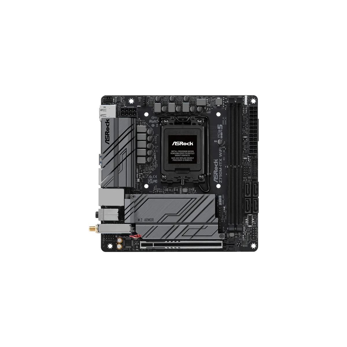 Pamatplate ASRock Z790 Z790M-ITX/WiFi Black (90-MXBKE0-A0UAYZ) - foto 5