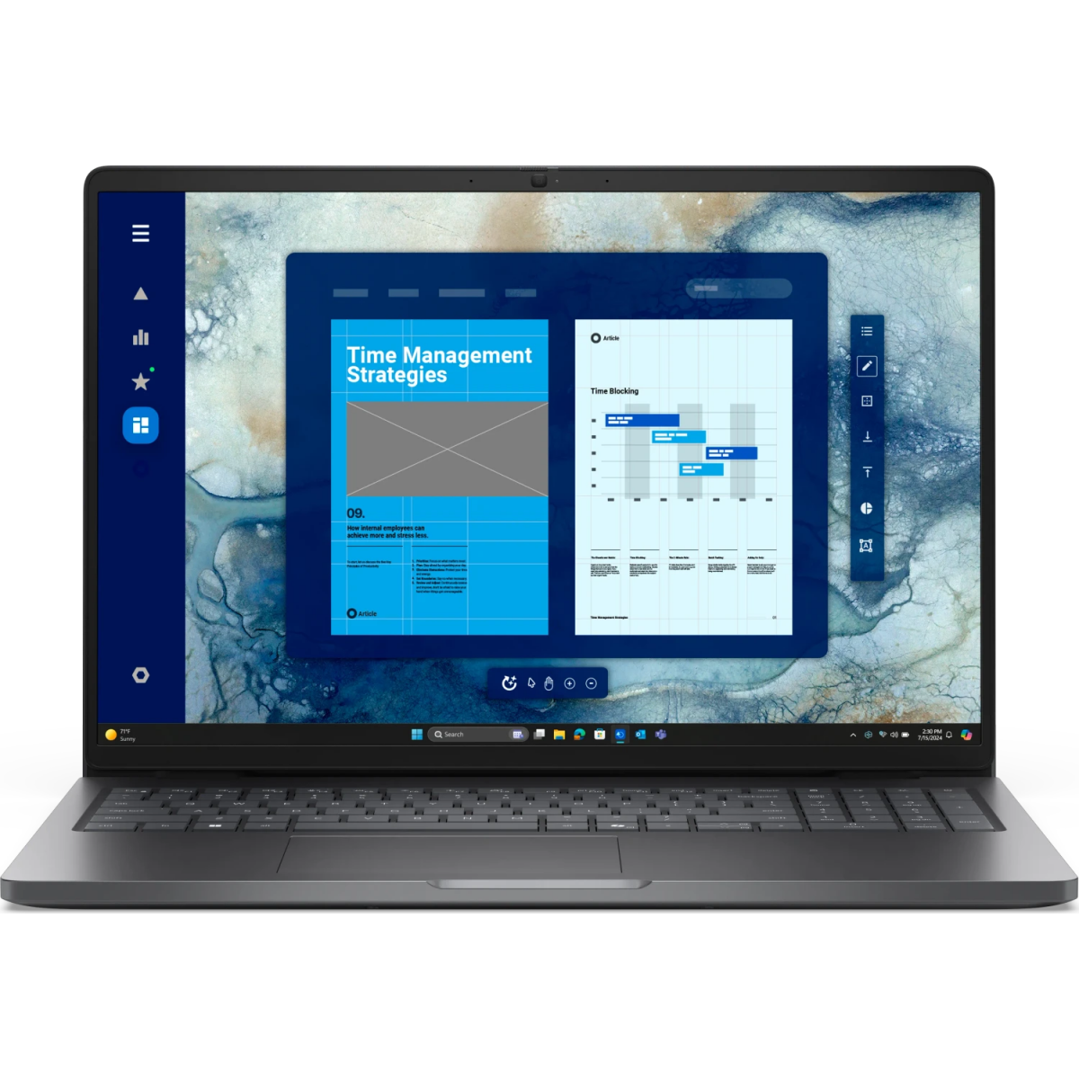 Portatīvais dators Dell Pro 16 PC16250 16" Core Ultra 5 225U 16GB DDR5 512GB Intel Graphics W11P Magnetite (K2D6P)