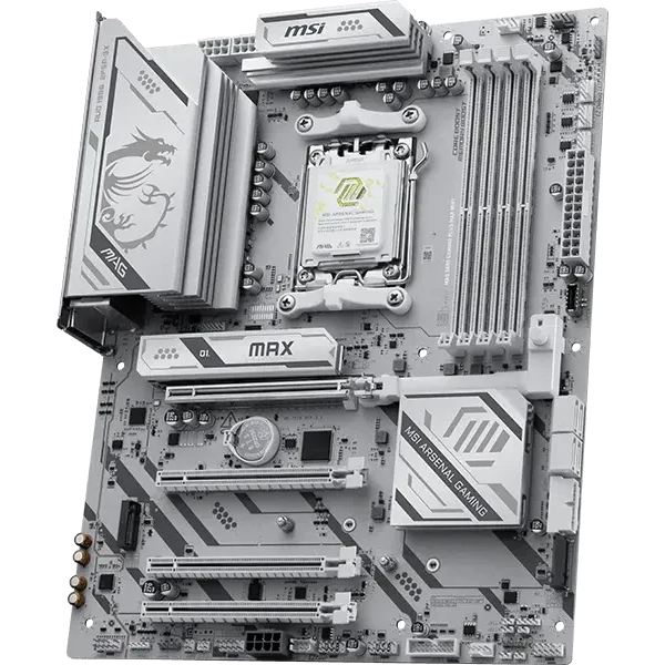 Pamatplate MSI MAG B850 Gaming Plus MAX WIFI White (7E56-030R) - foto 2