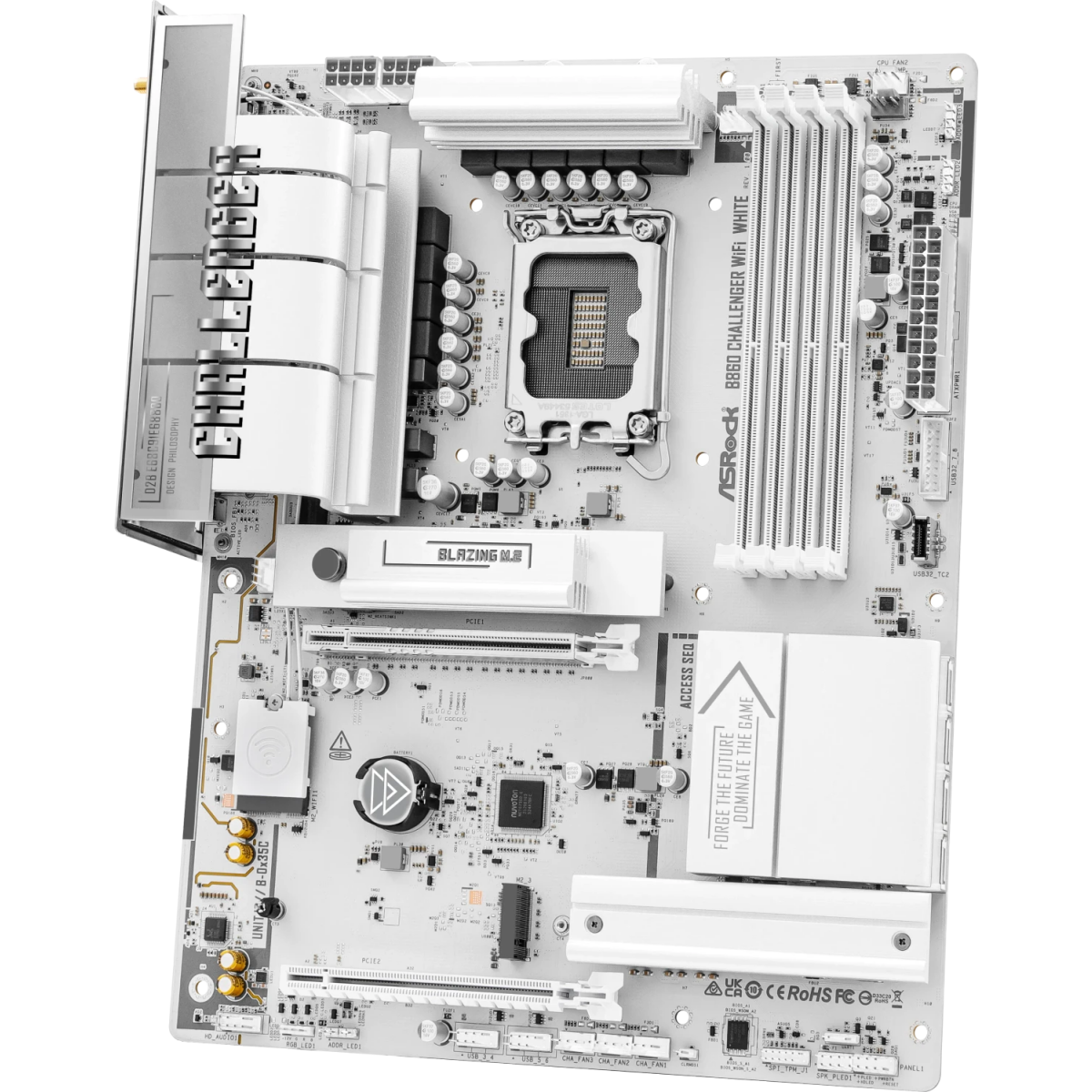 Pamatplate ASRock B860 Challenger WiFi White (90-MXBUB0-A0UAYZ) - foto 2