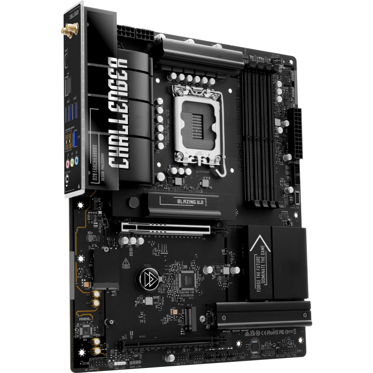 Pamatplate ASRock B860 Challenger WiFi Black (90-MXBUC0-A0UAYZ) - foto 3