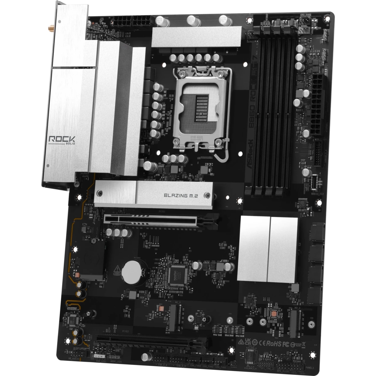 Pamatplate ASRock B860 Rock Black (90-MXBUA0-A0UAYZ) - foto 2