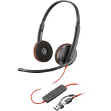 Garnitūra HP Poly Headset Blackwire C3210 Black (8X214AA)