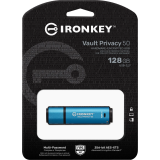 USB zibatmiņa Kingston IronKey Vault Privacy 50 128GB Blue (IKVP50/128GB)