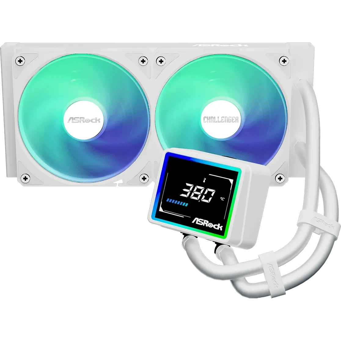 Procesoru dzesētājs ASRock Challenger 240 Digital White (90-ACLA24-WAAGA6)