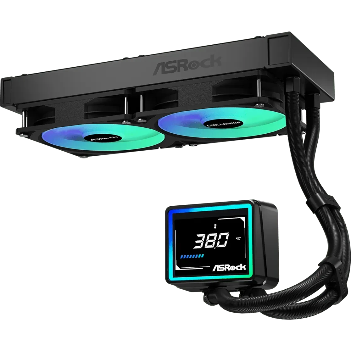 Procesoru dzesētājs ASRock Challenger 240 Digital Black (90-ACLA24-BAAGA6) - foto 6