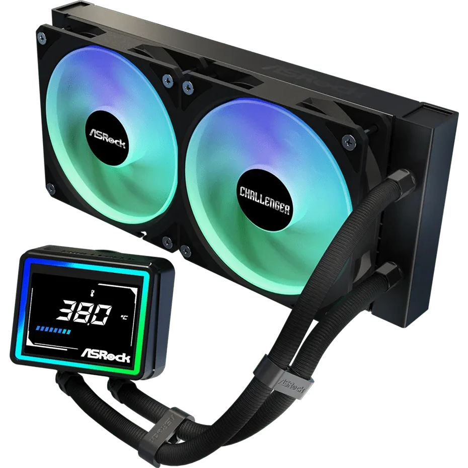 Procesoru dzesētājs ASRock Challenger 240 Digital Black (90-ACLA24-BAAGA6) - foto 7