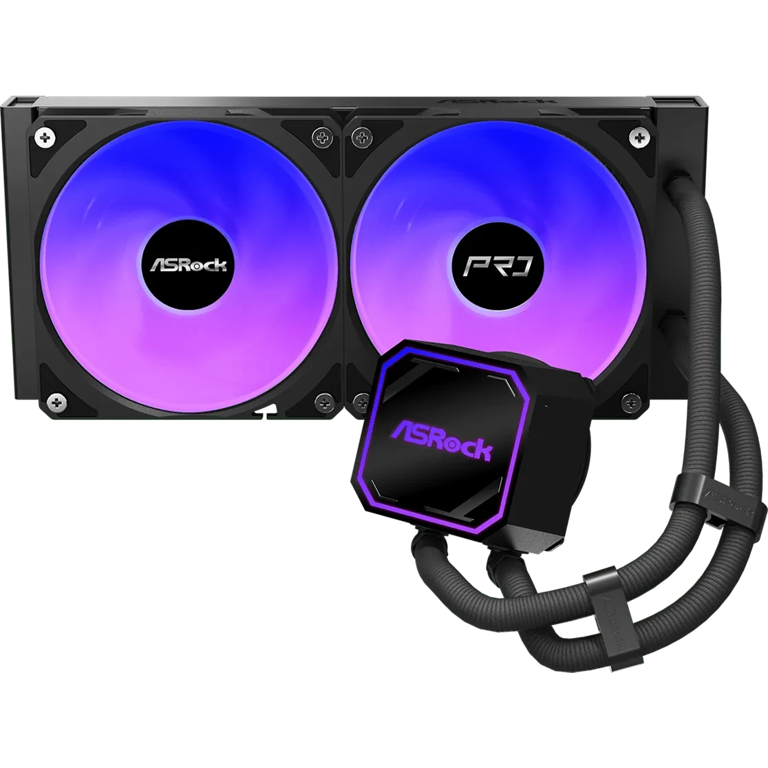 Procesoru dzesētājs ASRock Pro 240 ARGB Black (90-APRA24-BAAGA6)