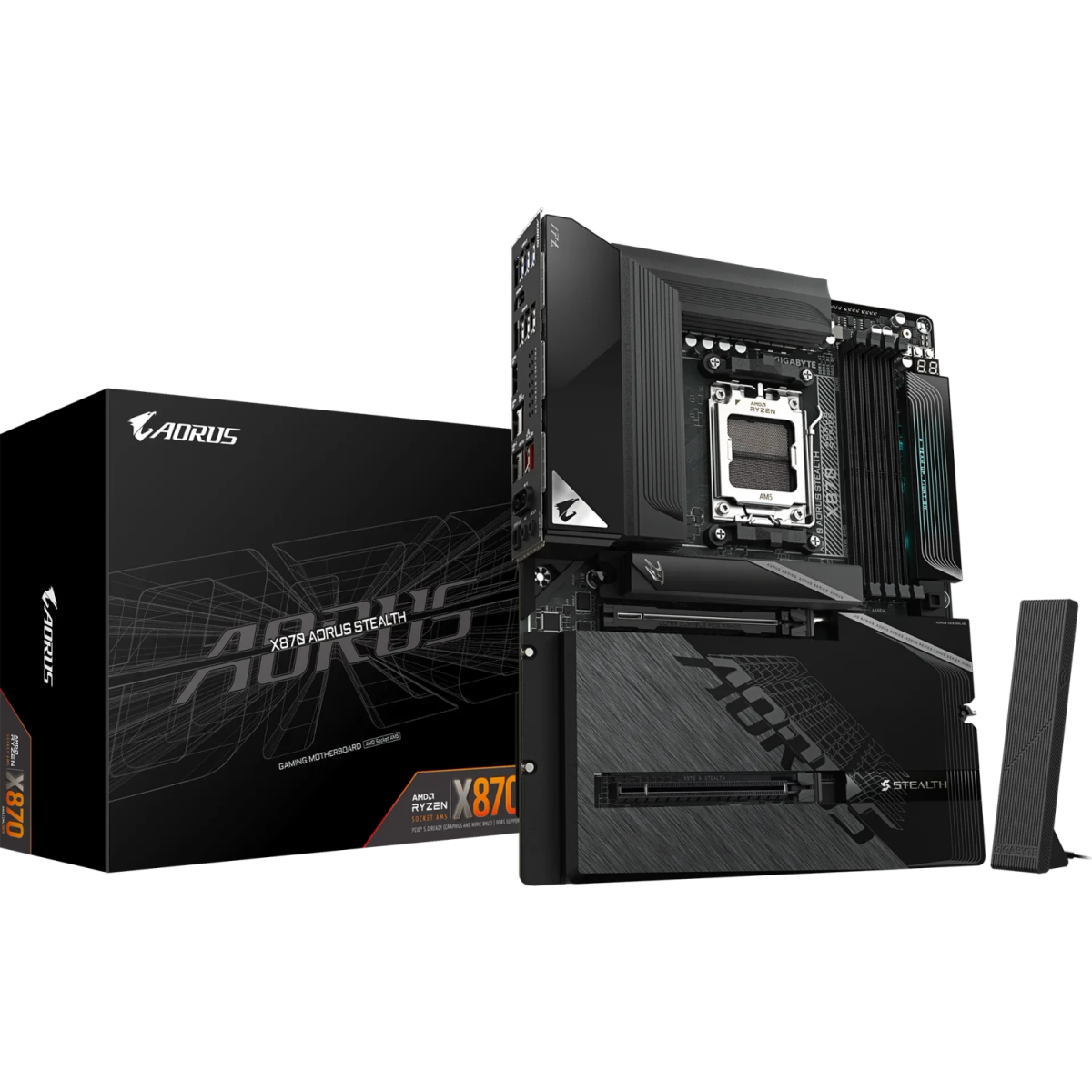 Pamatplate GIGABYTE X870 AORUS Stealth Black (X870 A STEALTH) - foto 2