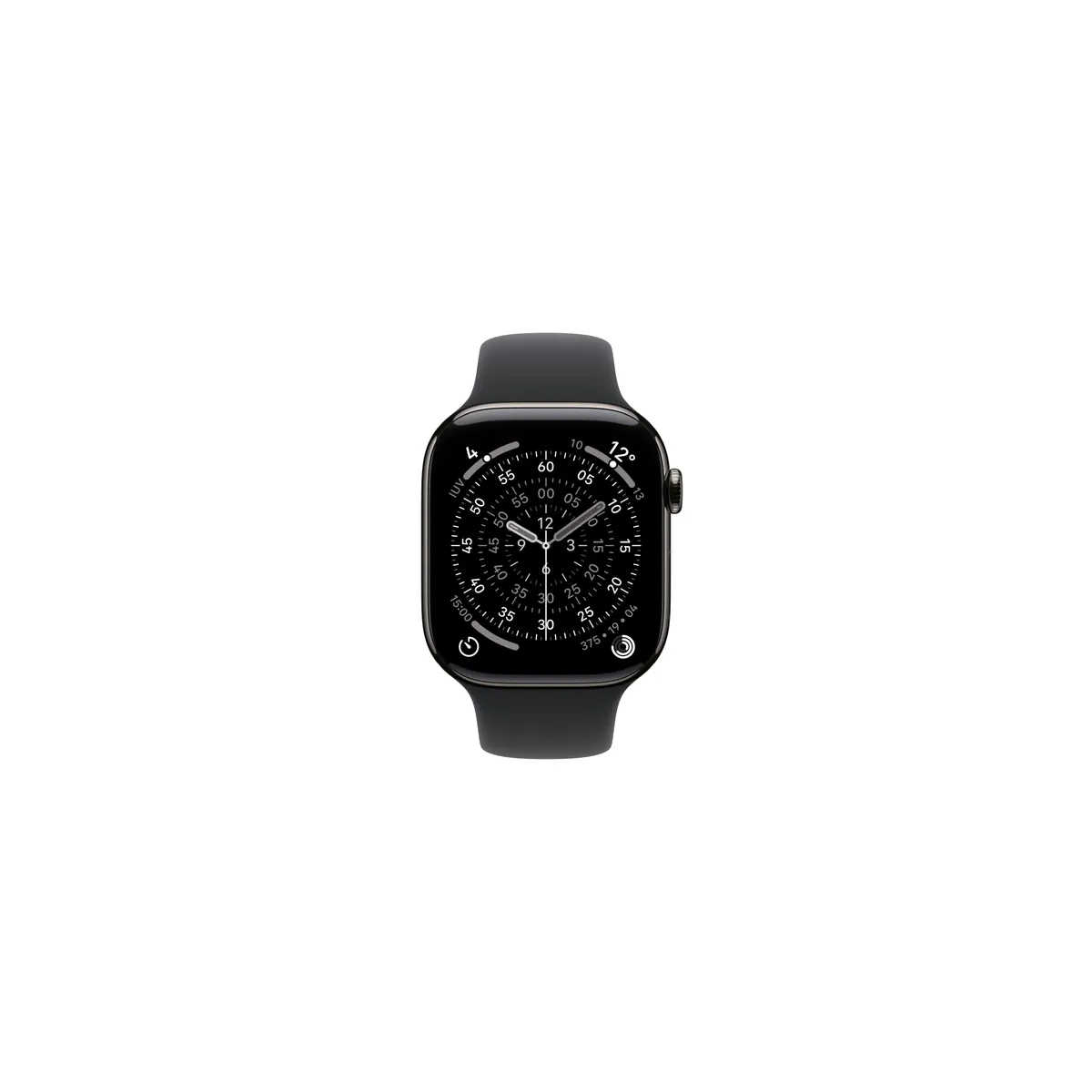 Viedpulkstenis Apple Watch Series 11 46mm Slate Titanium Case with Black Sport Band M/L (MFD24ZR/A)