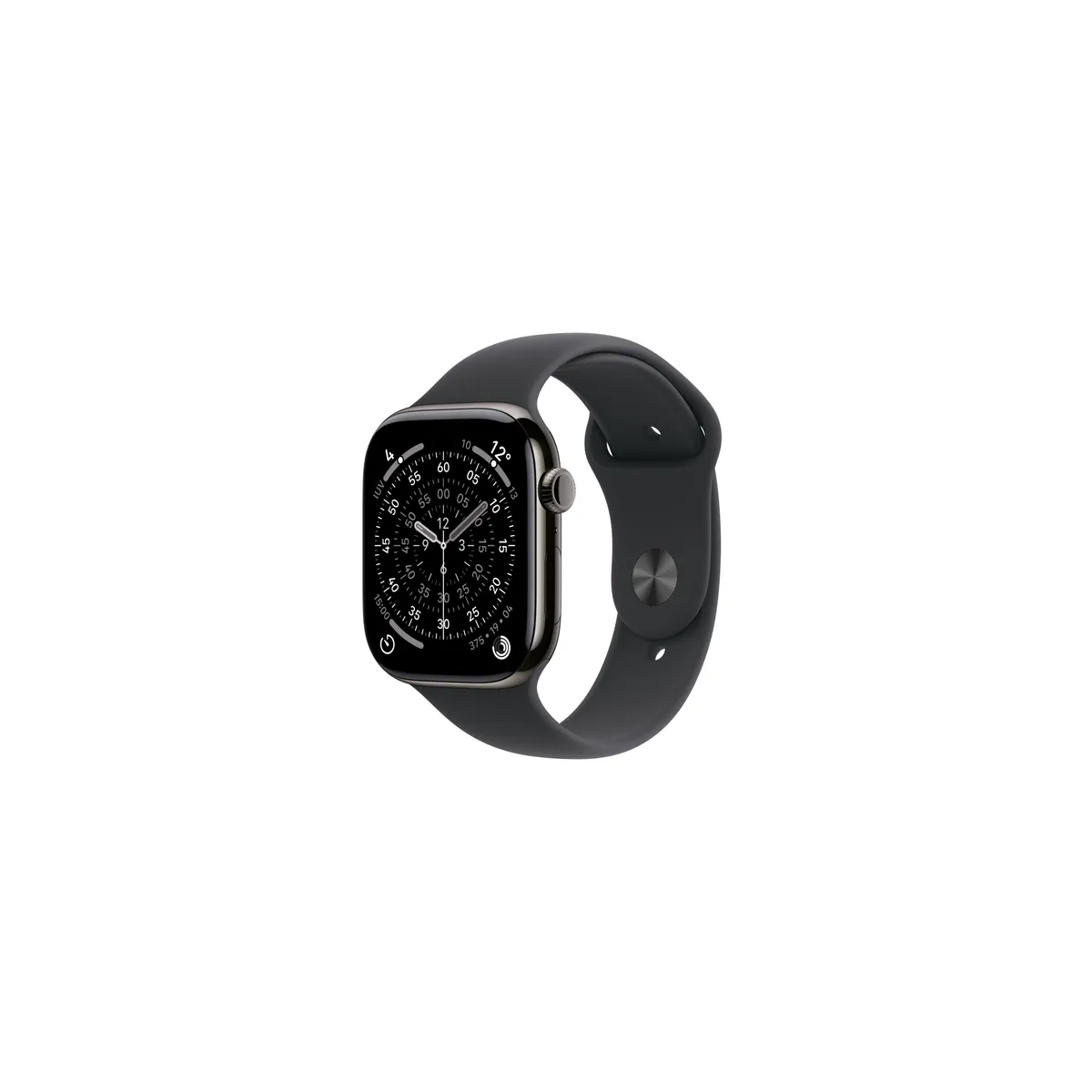 Viedpulkstenis Apple Watch Series 11 46mm Slate Titanium Case with Black Sport Band M/L (MFD24ZR/A) - foto 2
