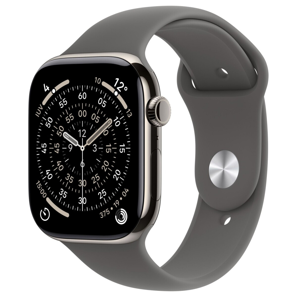 Viedpulkstenis Apple Watch Series 11 42mm Natural Titanium Case with Stone Grey Sport Band M/L (MF8N4ZR/A) - foto 2