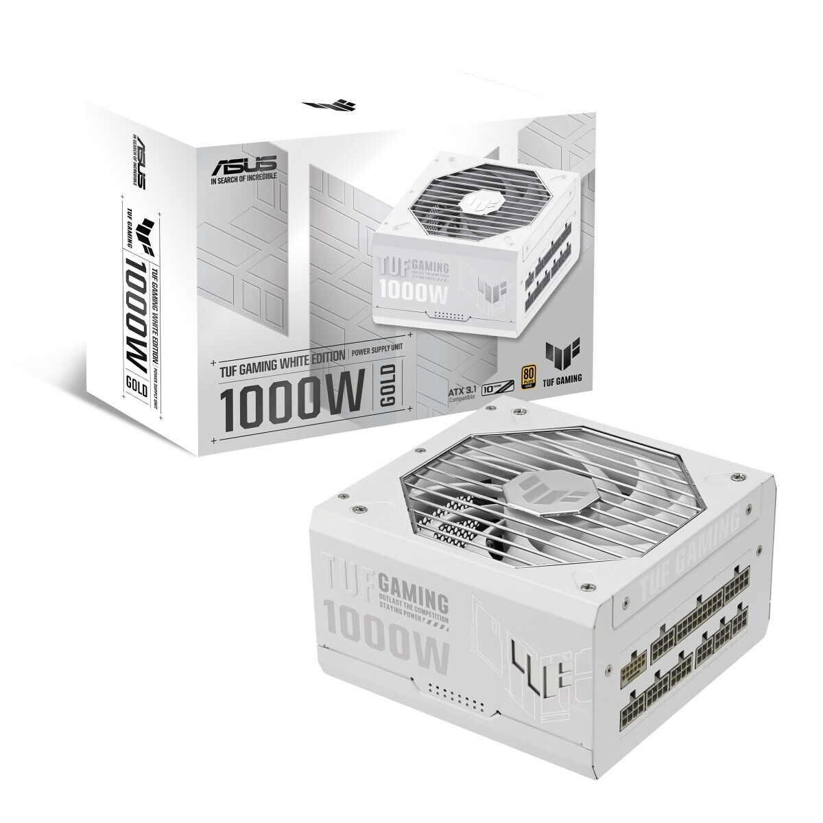Barošanas bloks ASUS TUF Gaming 1000W Gold White Edition (90YE00S5-B0NA00) - foto 6
