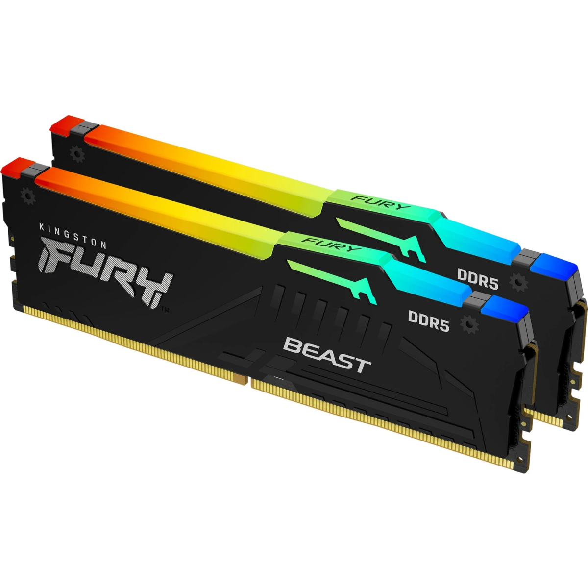 Operatīvā atmiņa Kingston FURY Beast RGB 16GB 5200 MHz DDR5 CL40 KIT 2x 8GB Black (KF552C40BBAK2-16) - foto 3