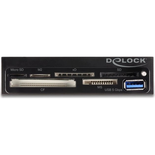Karšu lasītājs DeLOCK 3.5" 6 Slot + USB-A Multi-Slot USB 3.0 19-Pin Socket (91759)