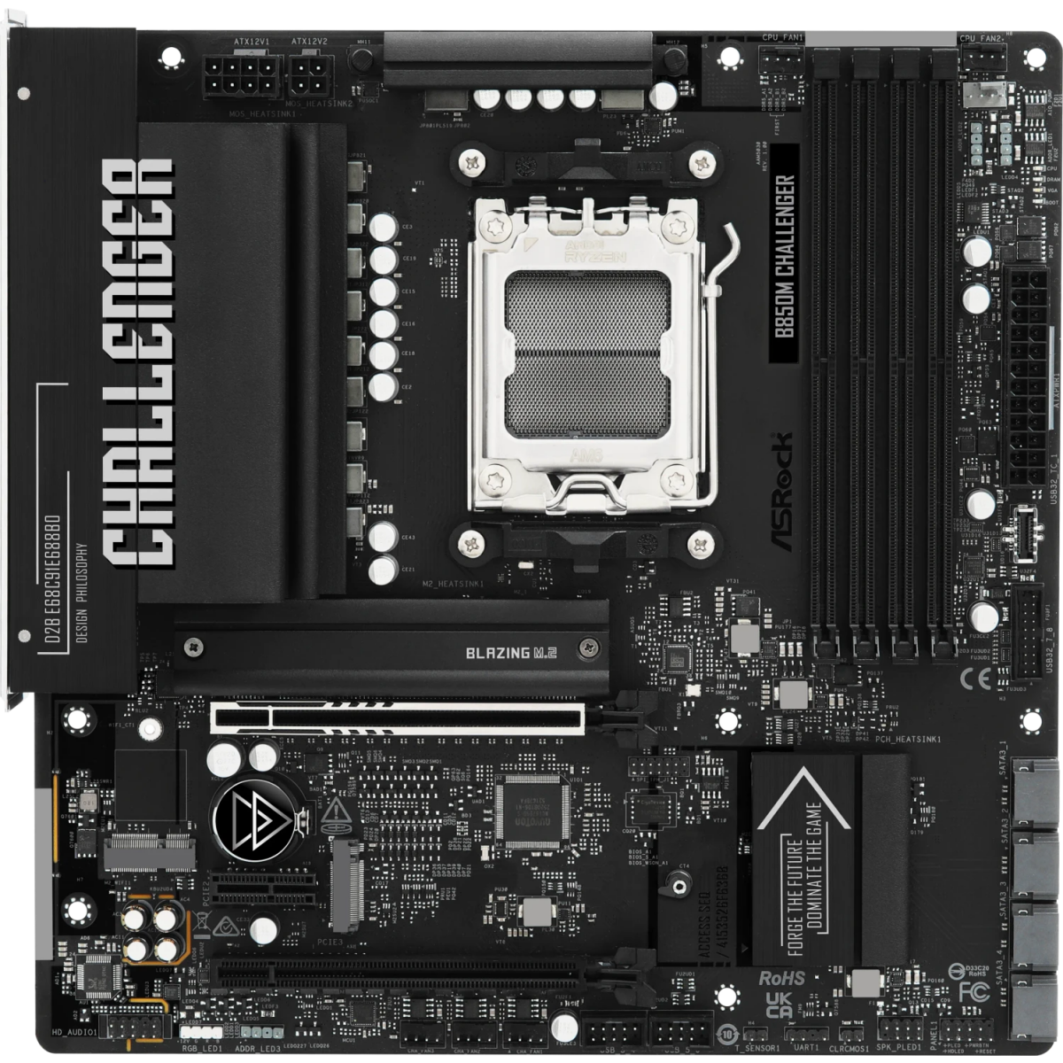 Pamatplate ASRock B850 B850M Challenger Black (90-MXBU30-A0UAYZ)