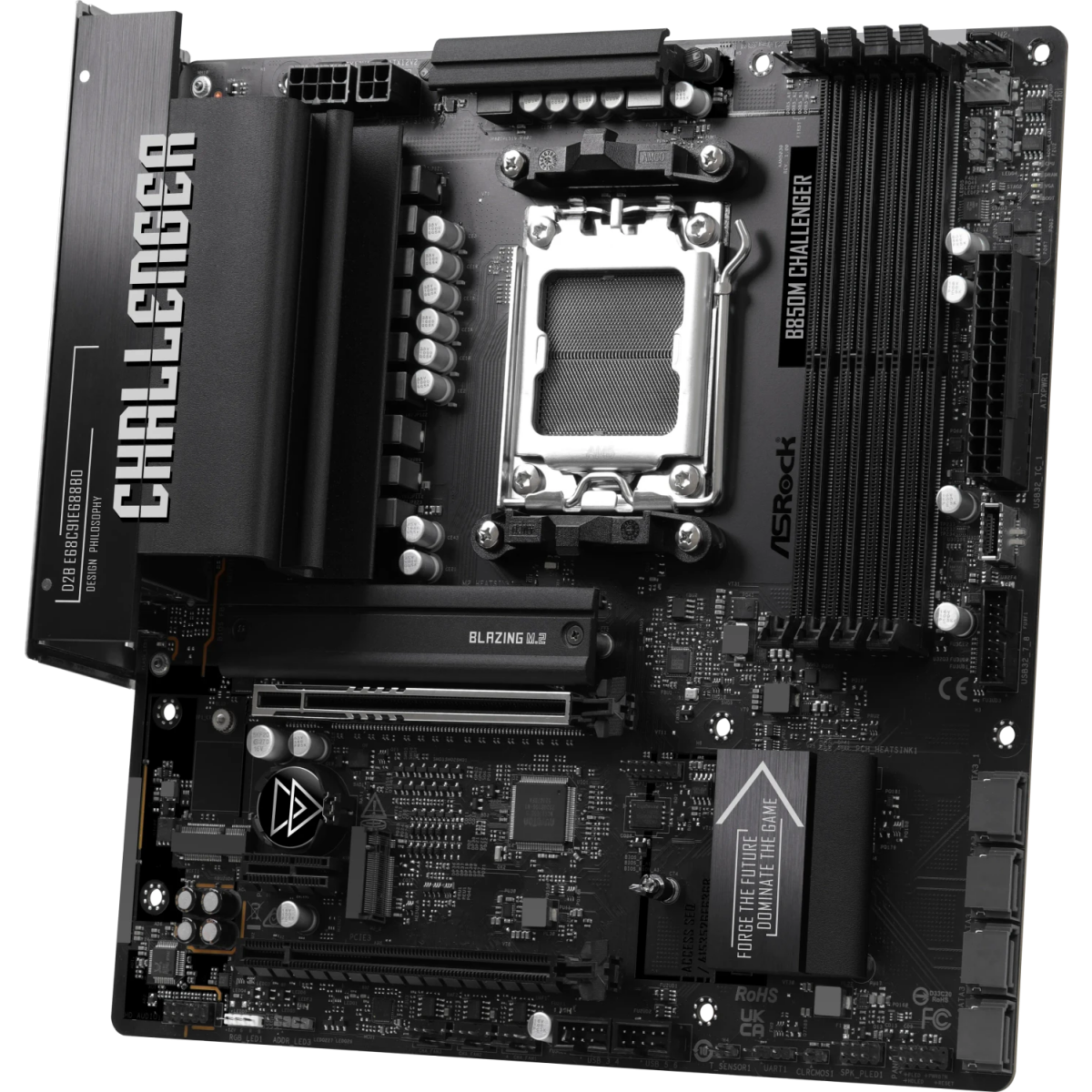 Pamatplate ASRock B850 B850M Challenger Black (90-MXBU30-A0UAYZ) - foto 2