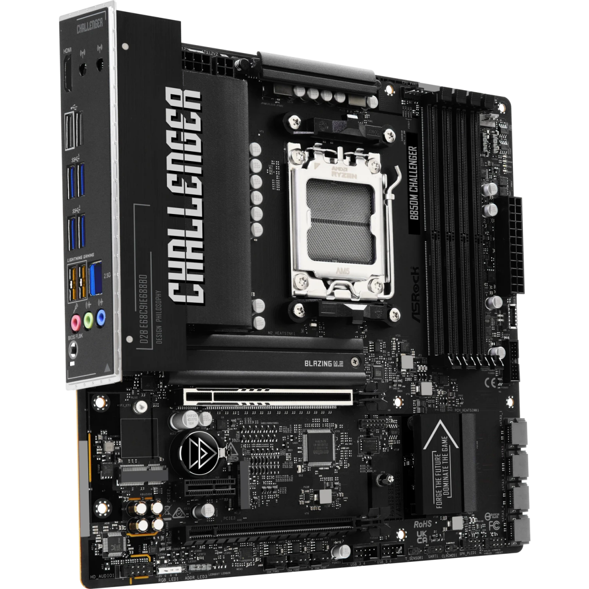 Pamatplate ASRock B850 B850M Challenger Black (90-MXBU30-A0UAYZ) - foto 3