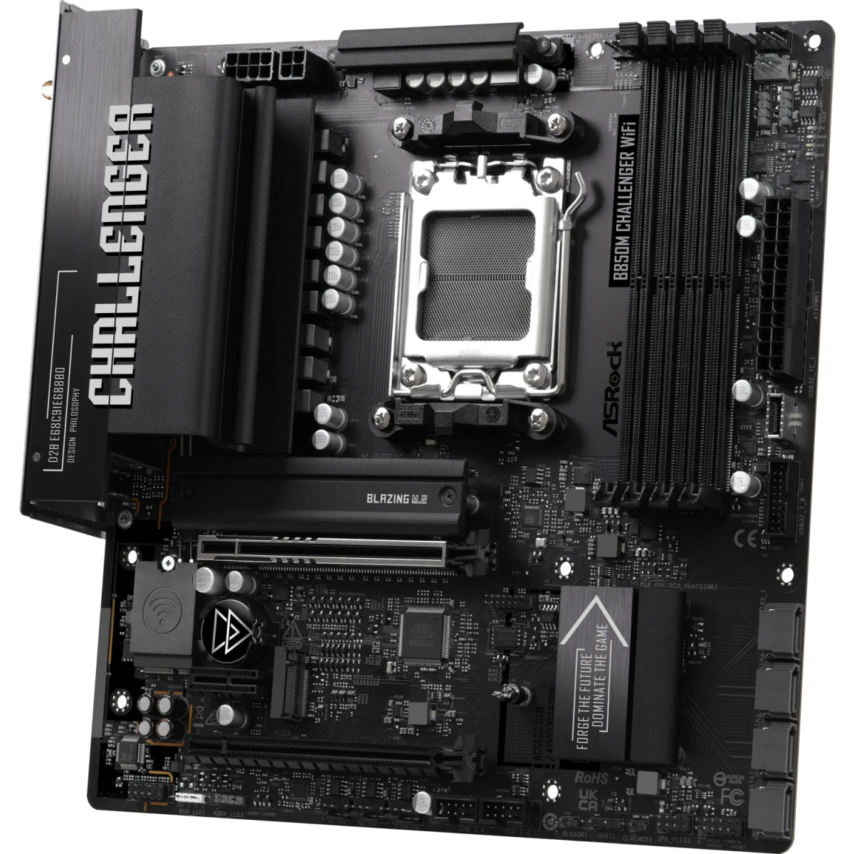 Pamatplate ASRock B850M Challenger WiFi Black (90-MXBU40-A0UAYZ) - foto 2