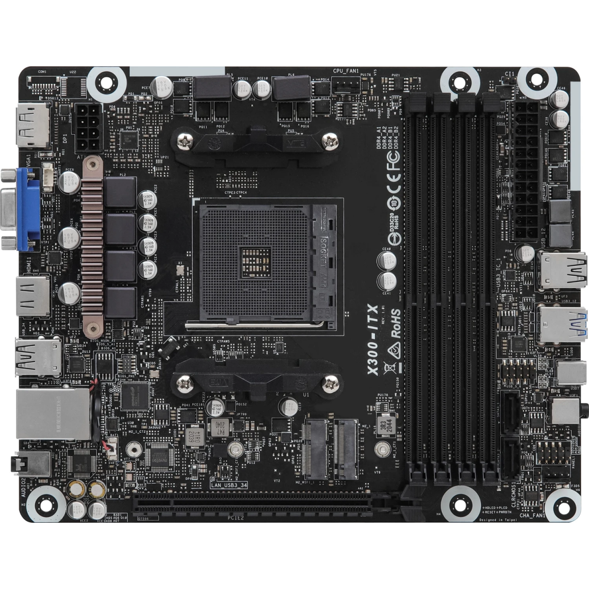 Nettop dators ASRock DeskMeet X300 Black (90BXG4501-A10GA0W) - foto 3