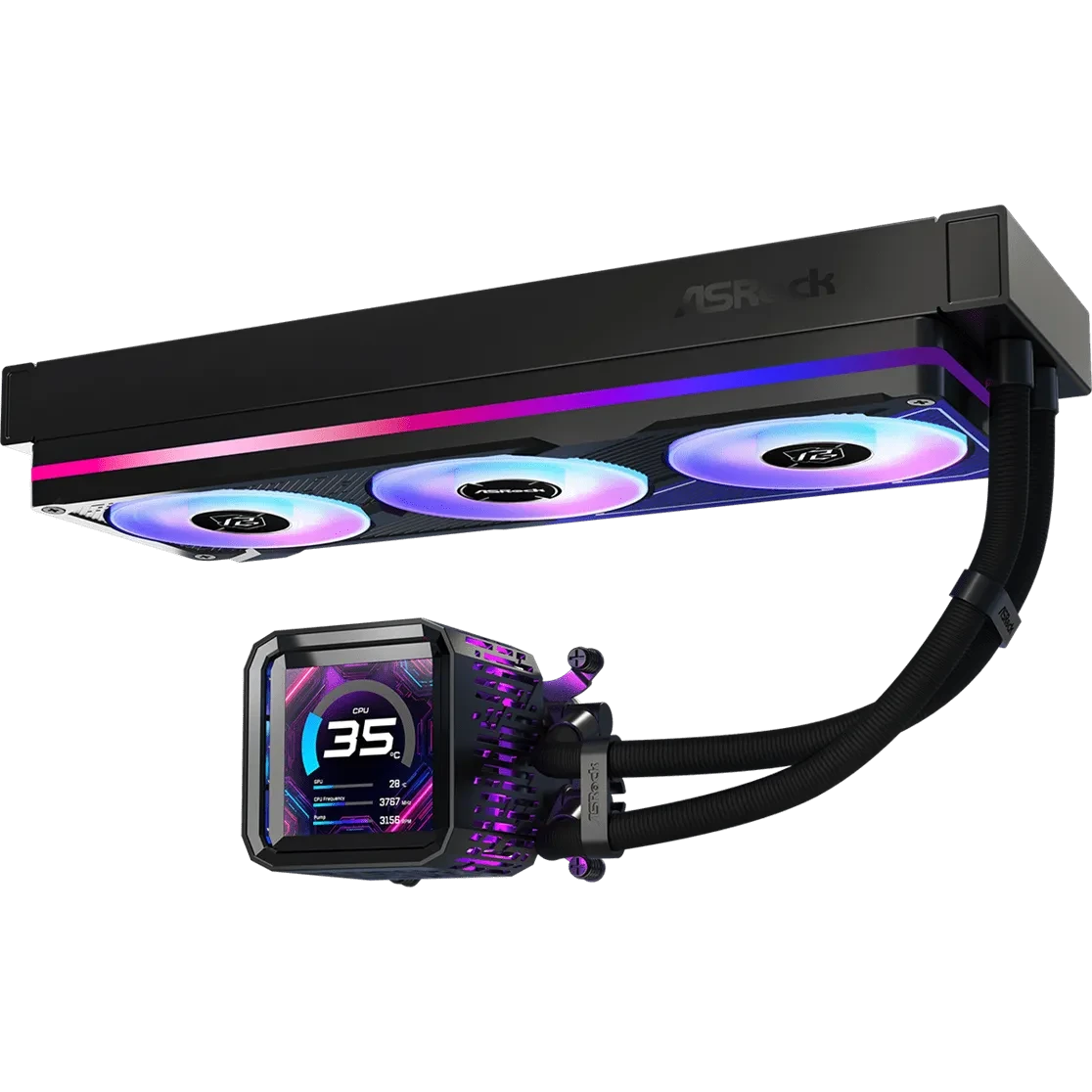 Procesoru dzesētājs ASRock Phantom Gaming 360 LCD Black (90-APGA36-BAAGA5) - foto 7