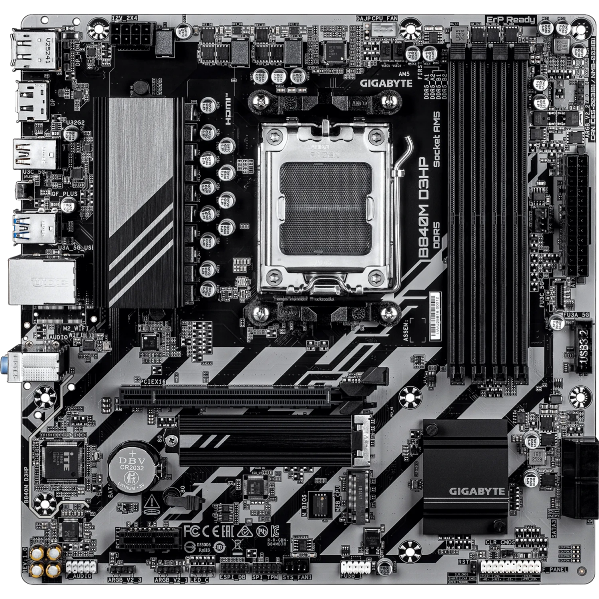 Pamatplate GIGABYTE B840 B840M D3HP Grey