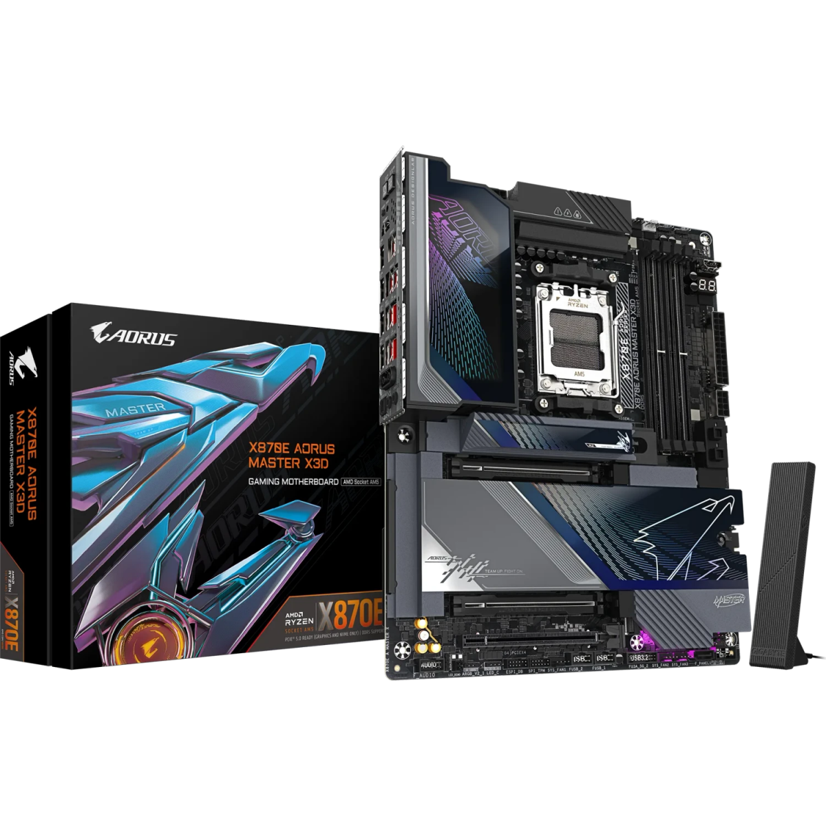 Pamatplate GIGABYTE X870E AORUS Master X3D Black (X870E A MASTER X) - foto 2