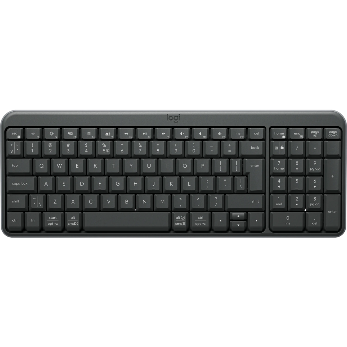 Tastatūra Logitech K250 Compact Wireless US Graphite (920-013451)