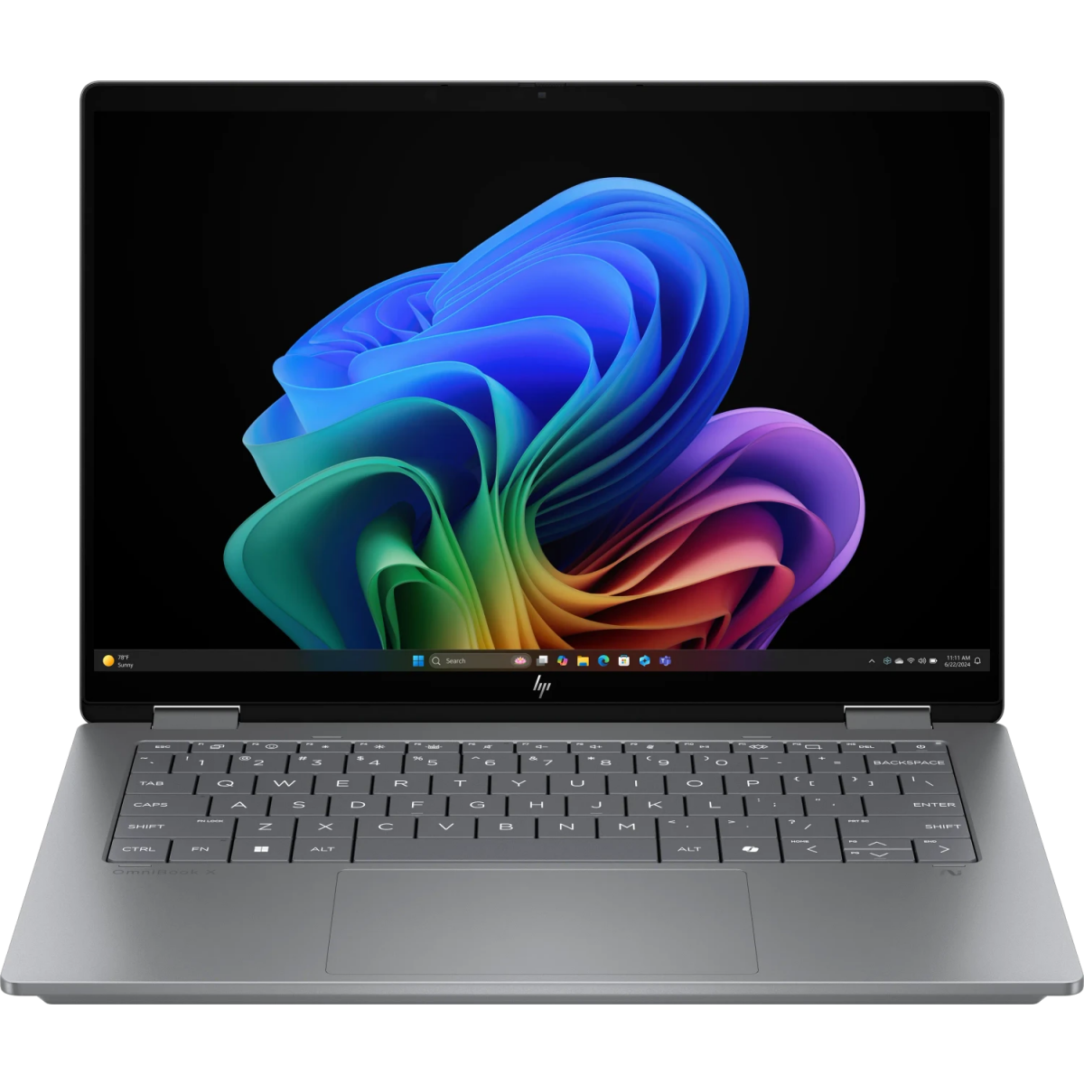 Portatīvais dators HP OmniBook X FlipNGAI 14-fk0076ng Ryzen AI 7 350 16GB 1TB Radeon 860M W11H Silver (BN5P1EA/ABD)