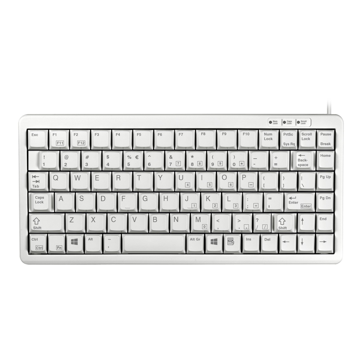 Tastatūra Cherry TAS G84-4100 EU light gray (G84-4100LCMEU-0)
