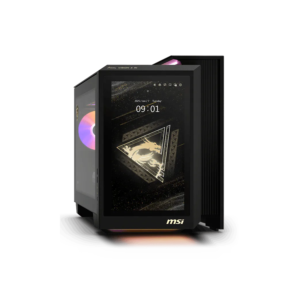 Personālais dators MEG VISION X AI 2NVV7-009AT Ultra 7 265K 32GB 2TB RTX 5080 16GB GDDR7 W11H Black (00B92111-009)