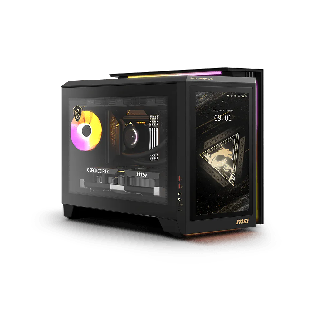 Personālais dators MEG VISION X AI 2NVV7-009AT Ultra 7 265K 32GB 2TB RTX 5080 16GB GDDR7 W11H Black (00B92111-009) - foto 2