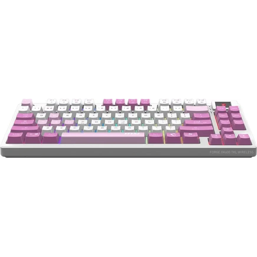 Tastatūra MSI FORGE GK600 TKL WIRELESS VIOLET Spanish White (S11-43DEQ01-HH9) - foto 4